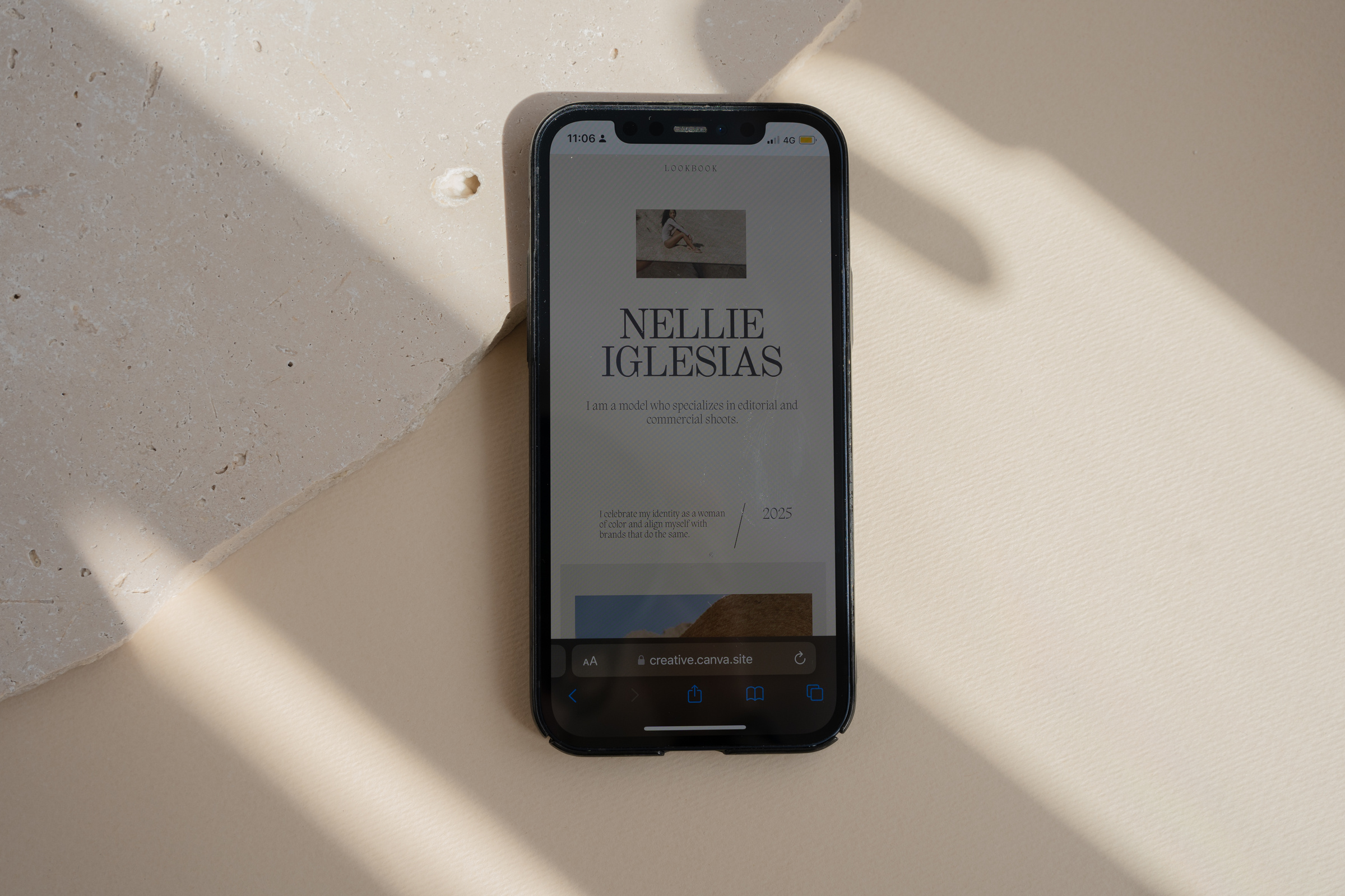 Branding Collaterals Branding Page on Smartphone Screen